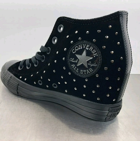 NWT Converse Chuck Wedges Black Velvet - Picture 8 of 8
